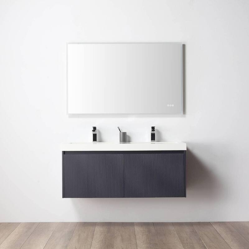 Blossom Positano 48" Floating Double Sink Vanity with Acrylic Top
