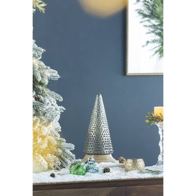 A&B Home Glass Tree on Wooden Base