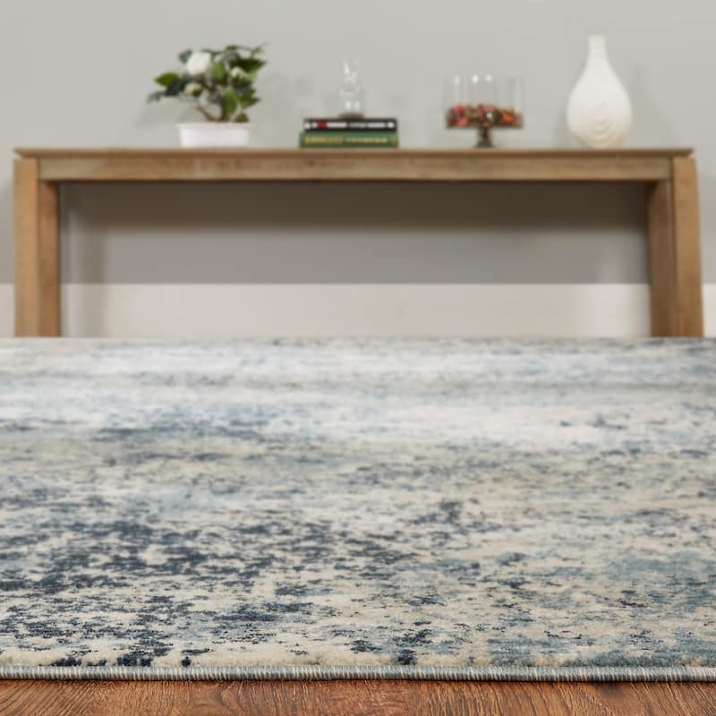 Porch & Den Hoffert Blue Tones Abstract Area Rug