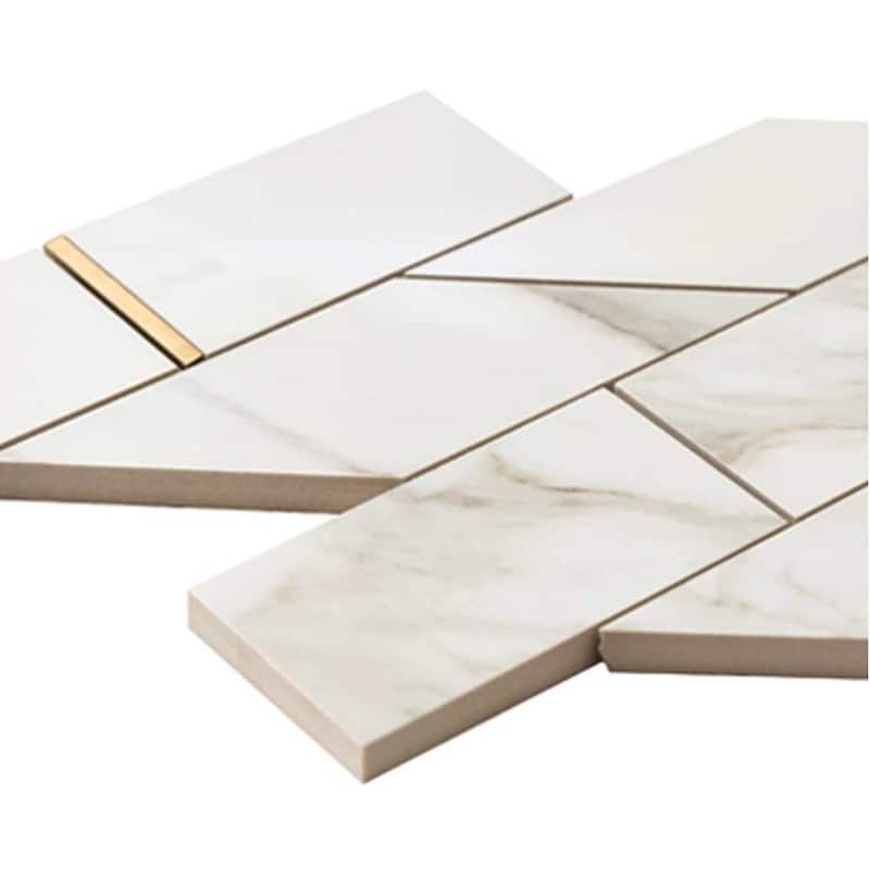 Stately Avenue 11x12 Polished Porcelain Mosaic Tile - Floor, Wall, Backsplash