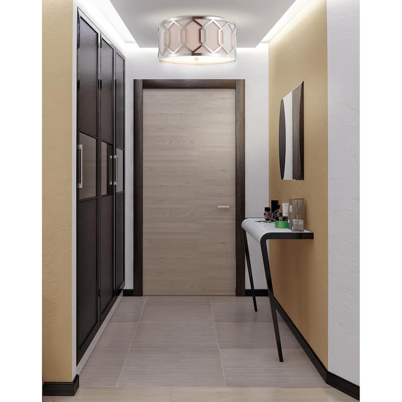 Aria Metal LED Flush Mount, by JONATHAN Y
