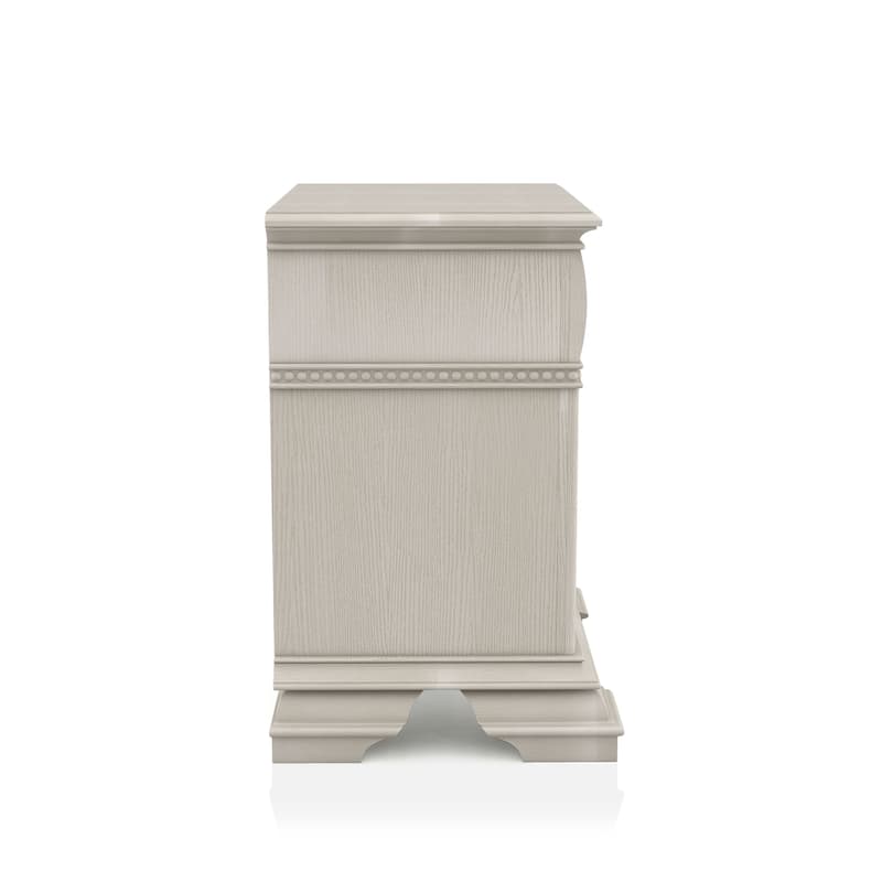 Stroh Traditional Wood 2-Drawer Nightstand with USB Charger by Furniture of America