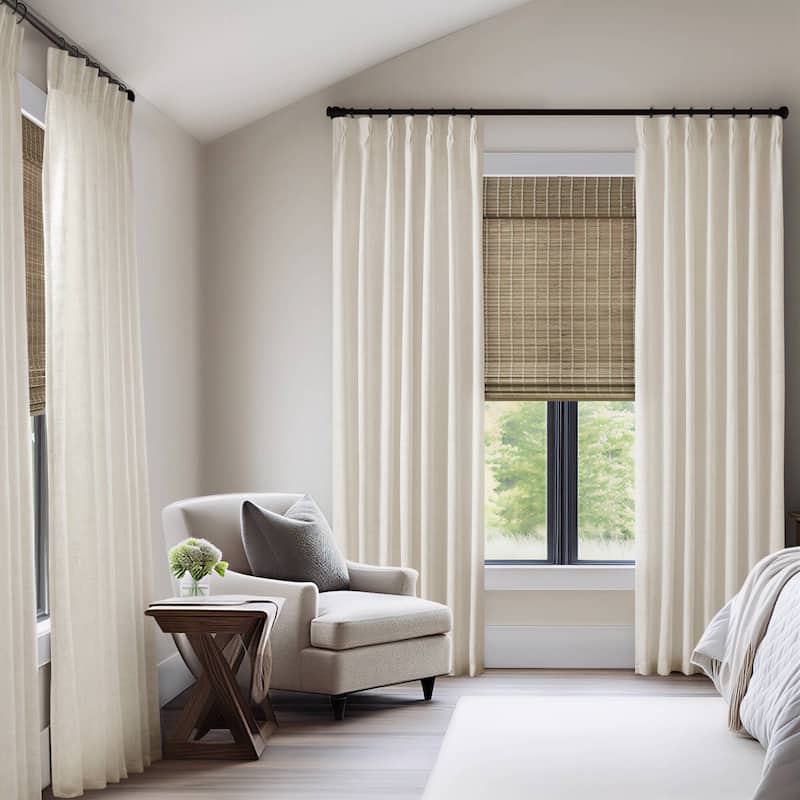 Madison Park Emery 300gsm poly linen with 7 pinch pleat per pc