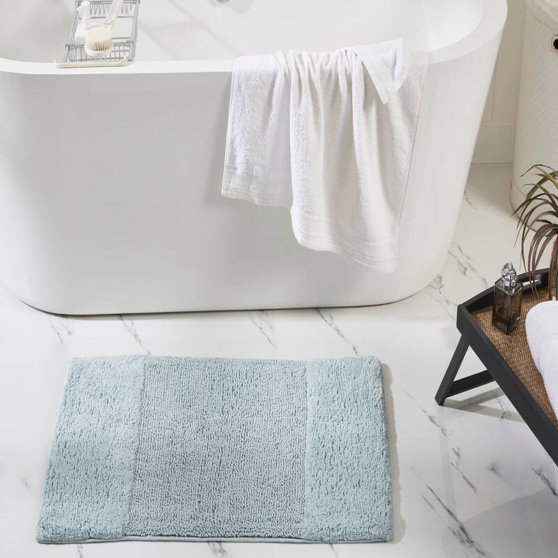 Better Trends Bath Rug 100% Cotton Water Absorbent Tufted Bathroom Rug Set for Shower, Sink Mats Machine Wash Granada Collection