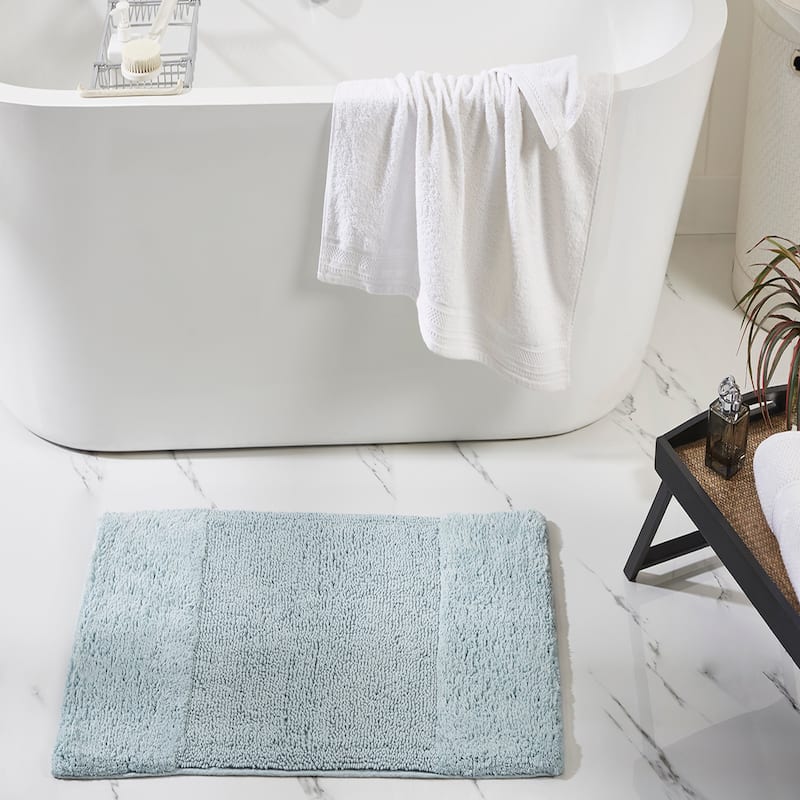 Better Trends Bath Rug 100% Cotton Water Absorbent Tufted Bathroom Rug Set for Shower, Sink Mats Machine Wash Granada Collection