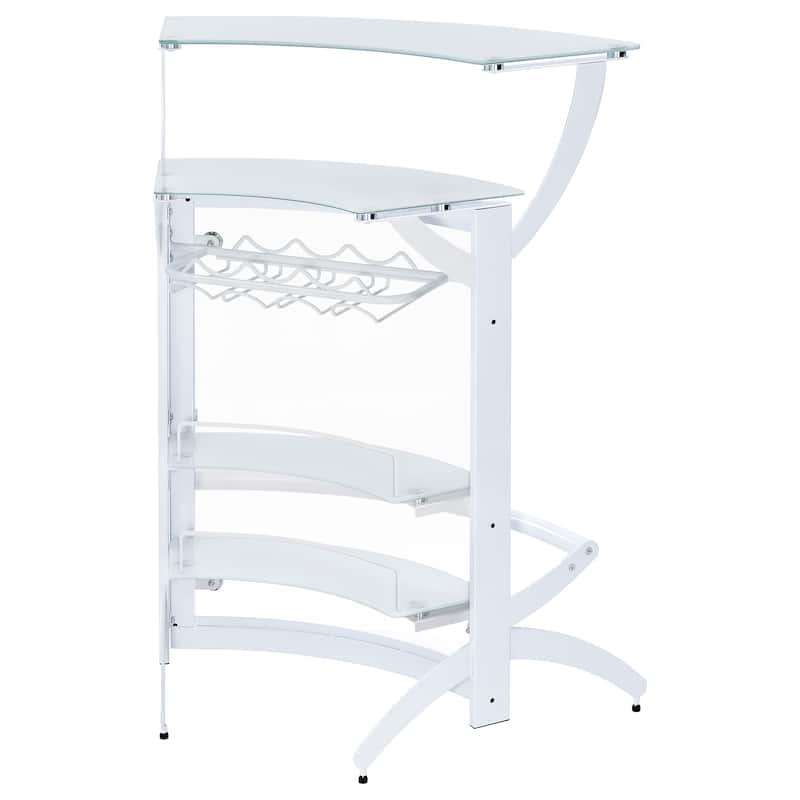 Dallas 2-shelf Curved Freestanding Home Bar Cabinet
