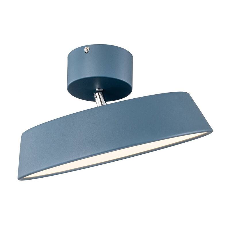 Scandinavian Adjustable Drum LED Semi Flush Ceiling Light - 12in