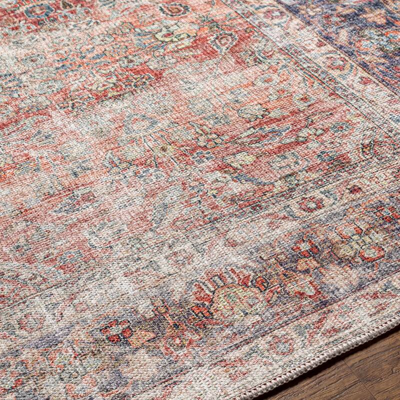 Livabliss Rhys Traditional Medallion Machine Washable Area Rug