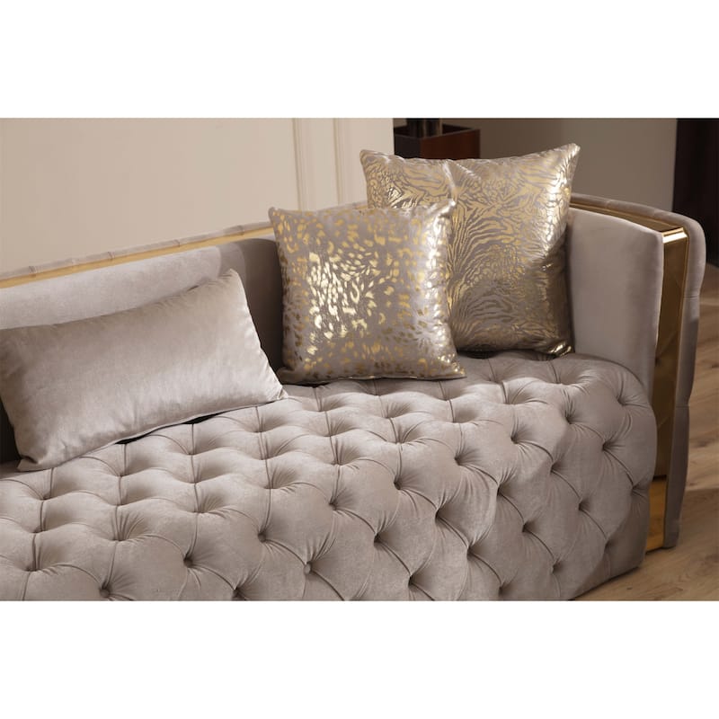 Velvet Living Room Sofa Set ( Set of 3 )