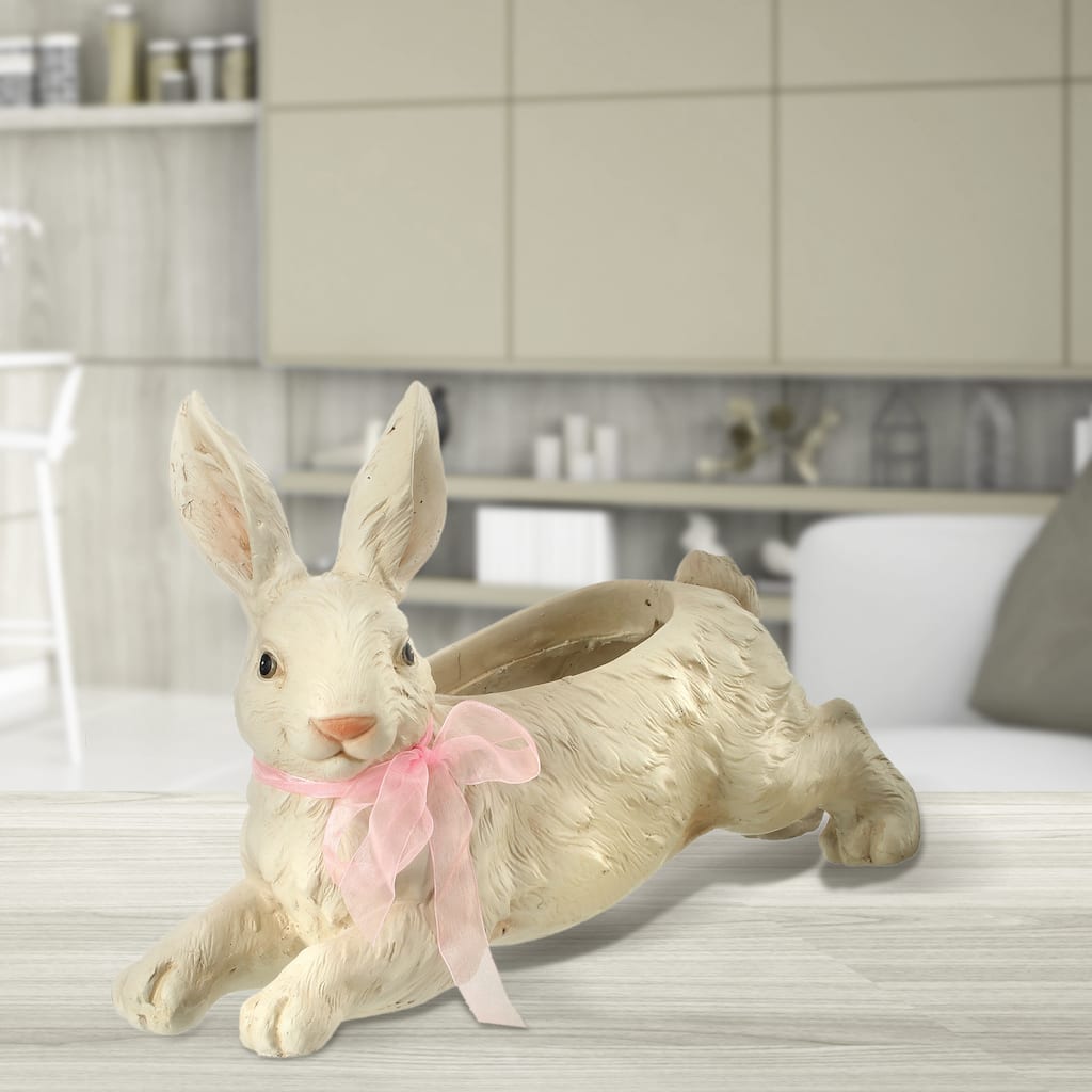 Mgo Leaping Bunny Planter 18.5"
