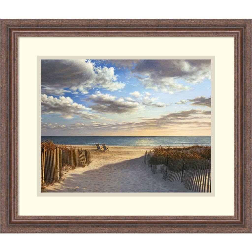 Framed Art Print 'Sunset Beach' by Daniel Pollera 21 x 18-inch