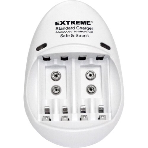 "Premiertek EX-200S Premiertek Extreme EX-200S Ni-MH Ni-Cd AA/AAA/9V Battery Charger - 12 Hour Charging - 110 V AC, 220 V AC