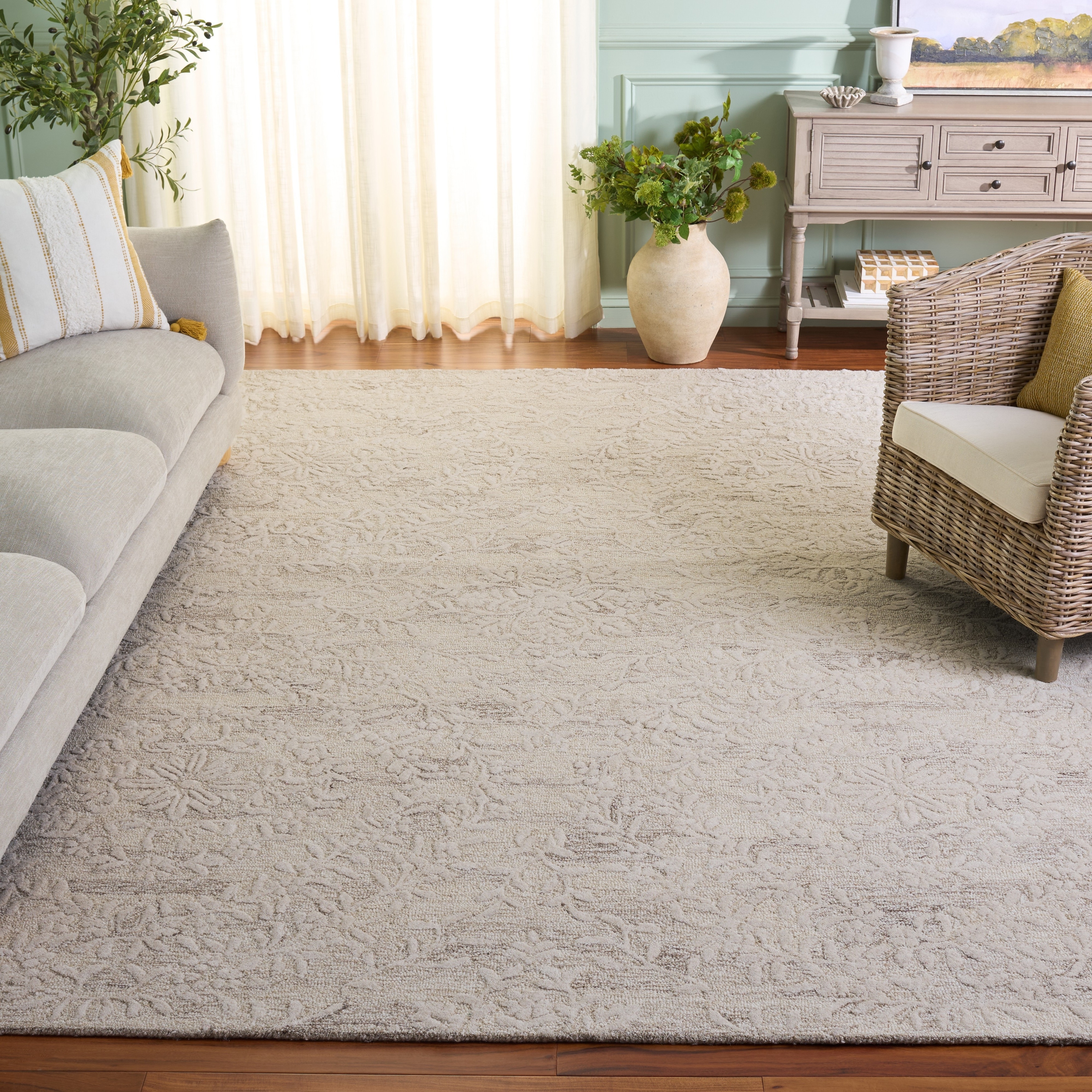 SAFAVIEH Handmade Pine Hazuko Contemporary Wool Rug