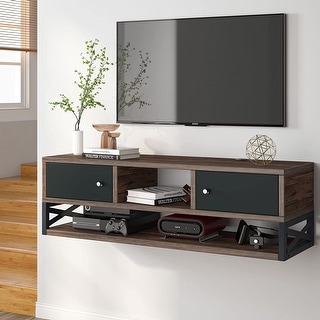 Floating TV Stand, 3-Tier Wall Mounted Media Console TV Shelf - 11.81