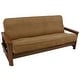preview thumbnail 3 of 17, Microsuede Corded Full-Size 8-10 Inch Thick Futon Cover - Full Saddle Brown