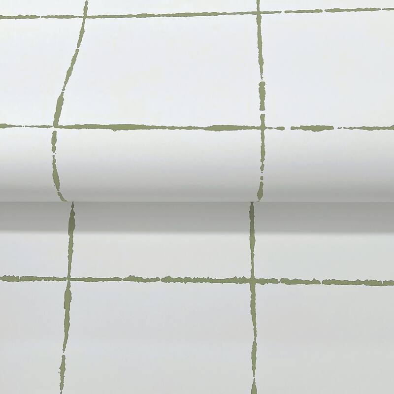 York Wallcoverings La Vitre Plaid Leaf Wallpaper