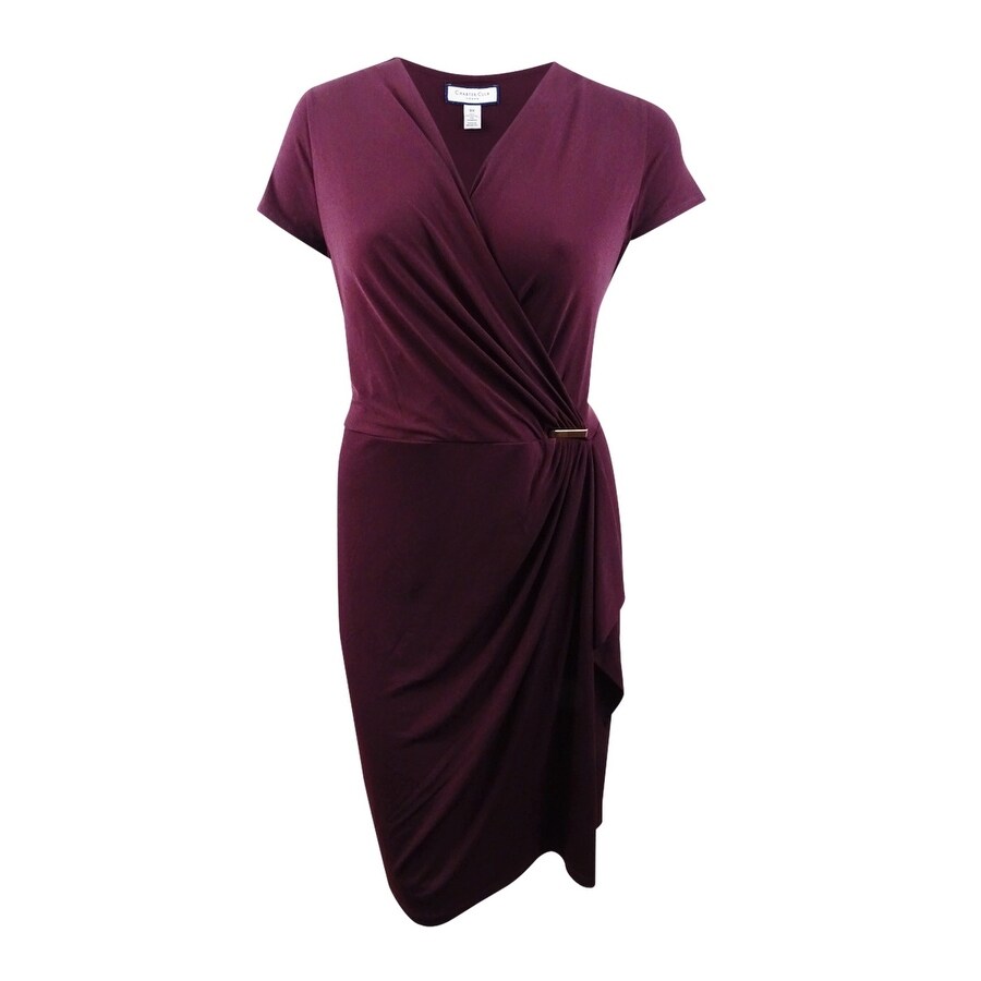 charter club faux wrap dress
