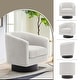 preview thumbnail 57 of 186, Modern Upholstered Barrel Chair Swivel Accent Chair for Living Room