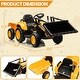 preview thumbnail 7 of 26, 3 in 1 12V Kids Ride on Tractor, Ride on Bulldozer with Detachable Trailer