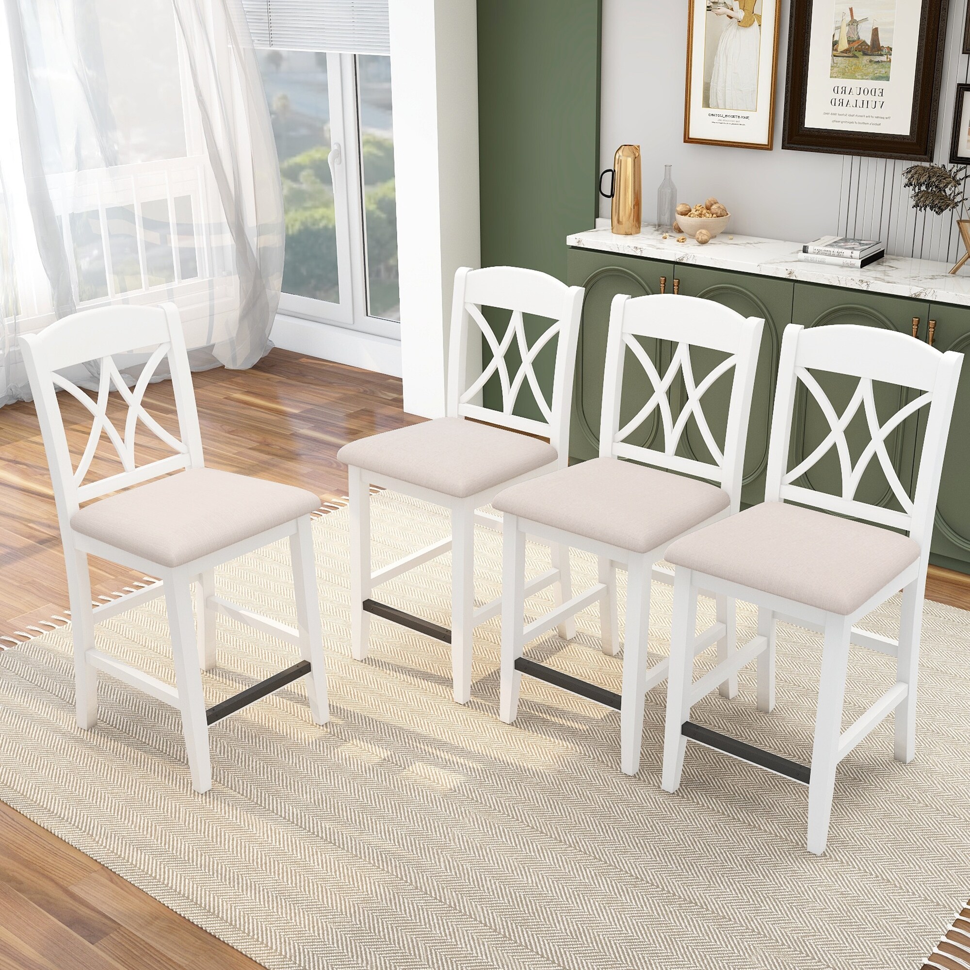 Counter height upholstered dining chairs deals