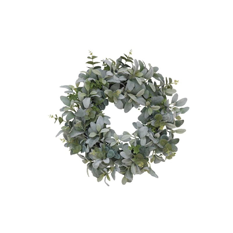 Puleo International 22" Lambs Ear Wreath