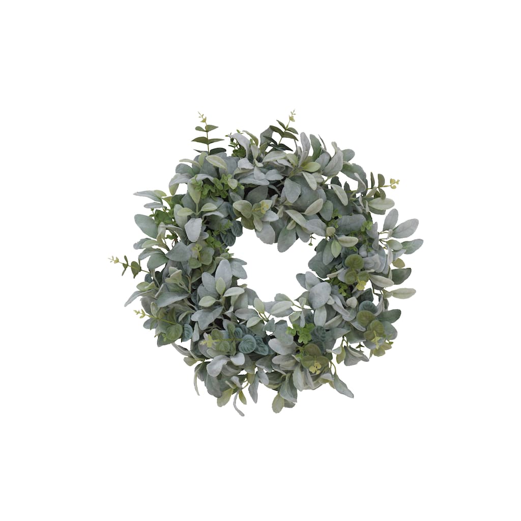 Puleo International 22" Lambs Ear Wreath