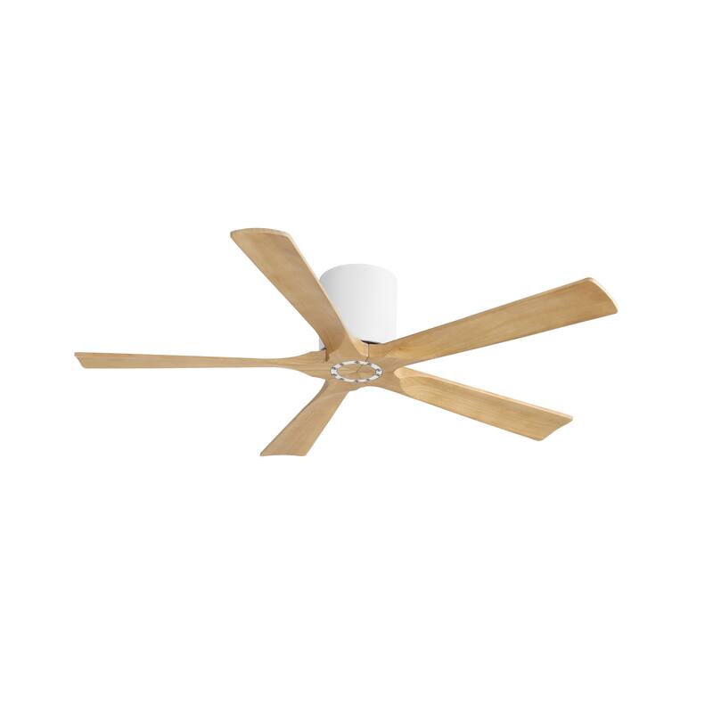 MLiAN 52 In. 5 Solid Wood Blades Indoor Ceiling Fan with Remote - 52 inch