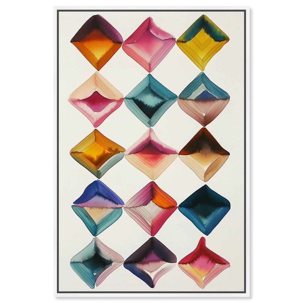 Diamond Grid Canvas by Art Remedy