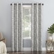 preview thumbnail 18 of 31, Sun Zero Parrish Distressed Grid Thermal Extreme Total Blackout Grommet 1-Piece Curtain Panel, Single Panel 40" x 96" - Grey