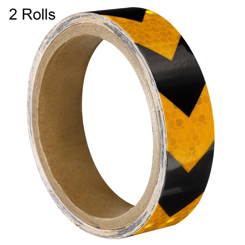 Uxcell Reflective Tape, Adhesive Trailer Reflector Tape Warning Safety Sticker High Visibility Night Reflector Yellow 2 Inch X 16 Feet