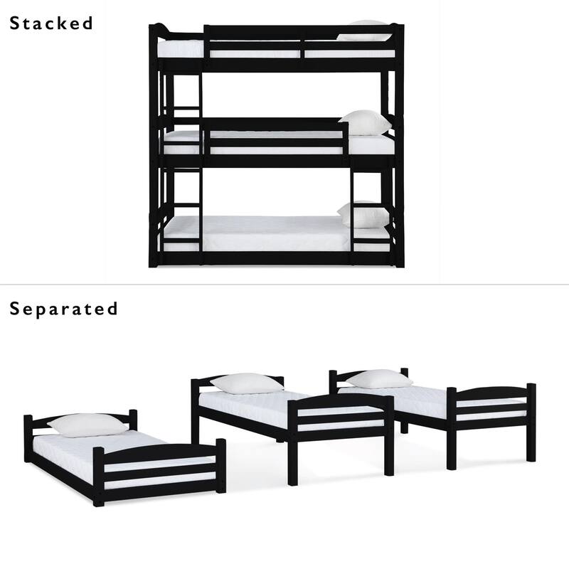 Avenue Greene Nola Solid Wood Triple Floor Bunk Bed
