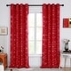 preview thumbnail 13 of 19, Deconovo Pattern Curtain, Black Out Curtains for Bedroom Windows 2 Panel W42 X L63 - Red