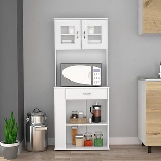 Victoria Pantry Double Door Cabinet, One Drawer, Two Shelves, Three ...