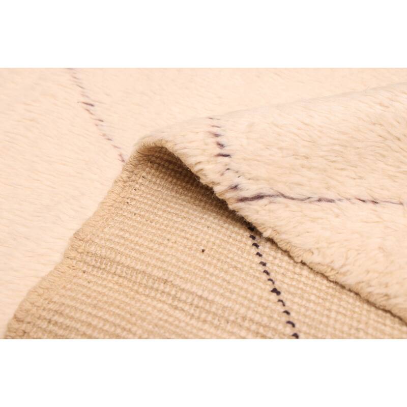 ECARPETGALLERY Hand-knotted Pak Finest Marrakesh Cream Wool Rug - 5'9 x 7'9