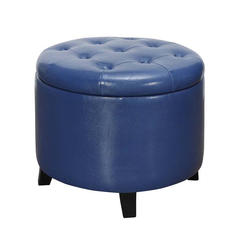 Convenience Concepts Designs4Comfort Round Storage Ottoman