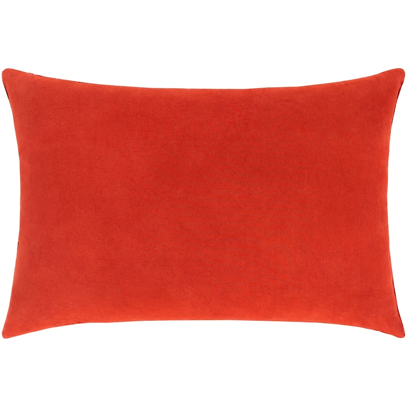 Talan Velvet Damask Embroidered Lumbar Throw Pillow