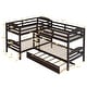 preview thumbnail 8 of 8, Twin L-Shaped Bunk bed with Trundle & Safety Guardrails