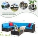 preview thumbnail 13 of 19, Homall 6 Pieces Patio Furniture Sets Outdoor Sectional Rattan Sofa Manual Weaving Wicker Patio Conversation Set