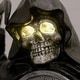 preview thumbnail 3 of 11, Haunted Hill Farm 39-in. Grim Reaper Holding Sickle Statue with LED Eyes