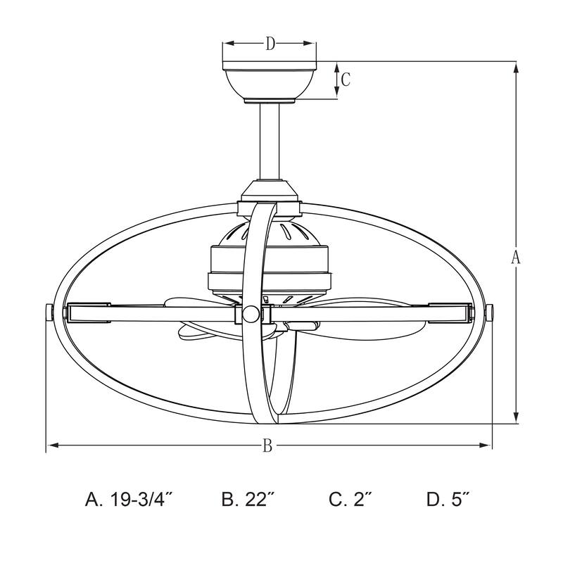Galileo 22-in. Satin Nickel Indoor Ceiling Fan w/ Light Kit and Remote