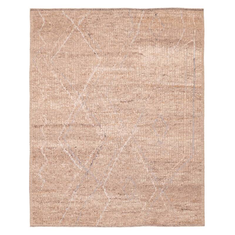 ECARPETGALLERY Hand-knotted Tangier Brown Wool Rug - 8'1 x 10'1