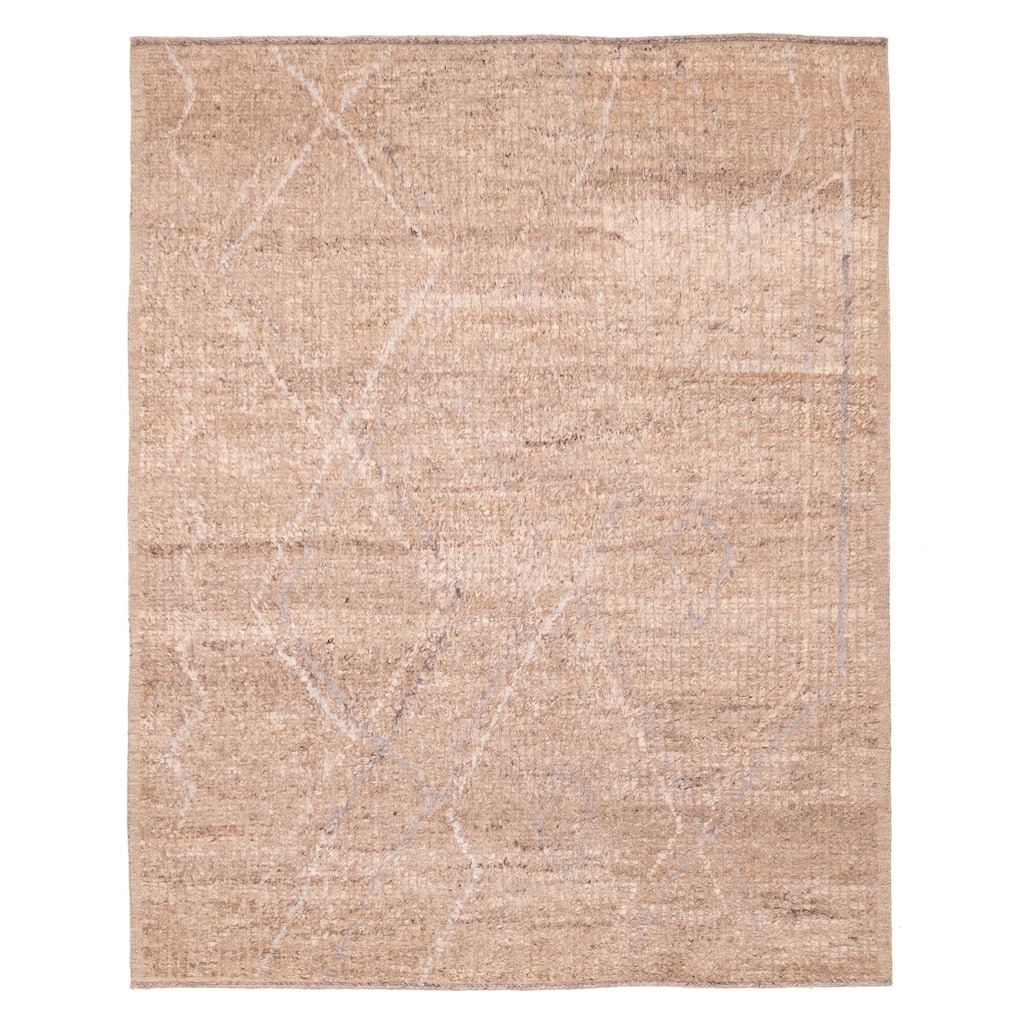 ECARPETGALLERY Hand-knotted Tangier Brown Wool Rug - 8'1 x 10'1