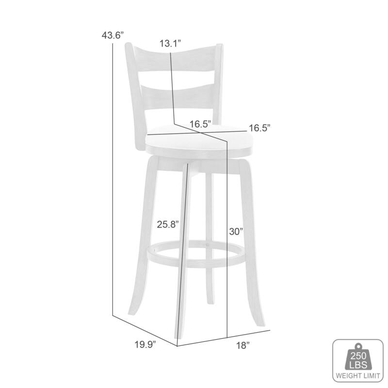 Blair Counter Height or Bar Height Rubberwood Barstool with Fabric Seat