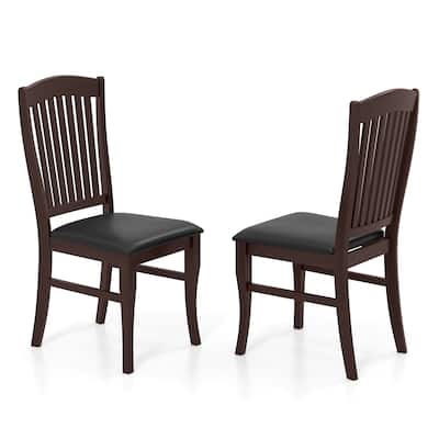 Gymax Modern Dining Chairs Set of 2 Armless Kitchen Chairs