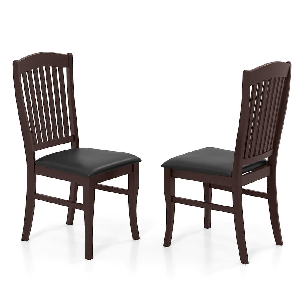 Gymax Modern Dining Chairs Set of 2 Armless Kitchen Chairs