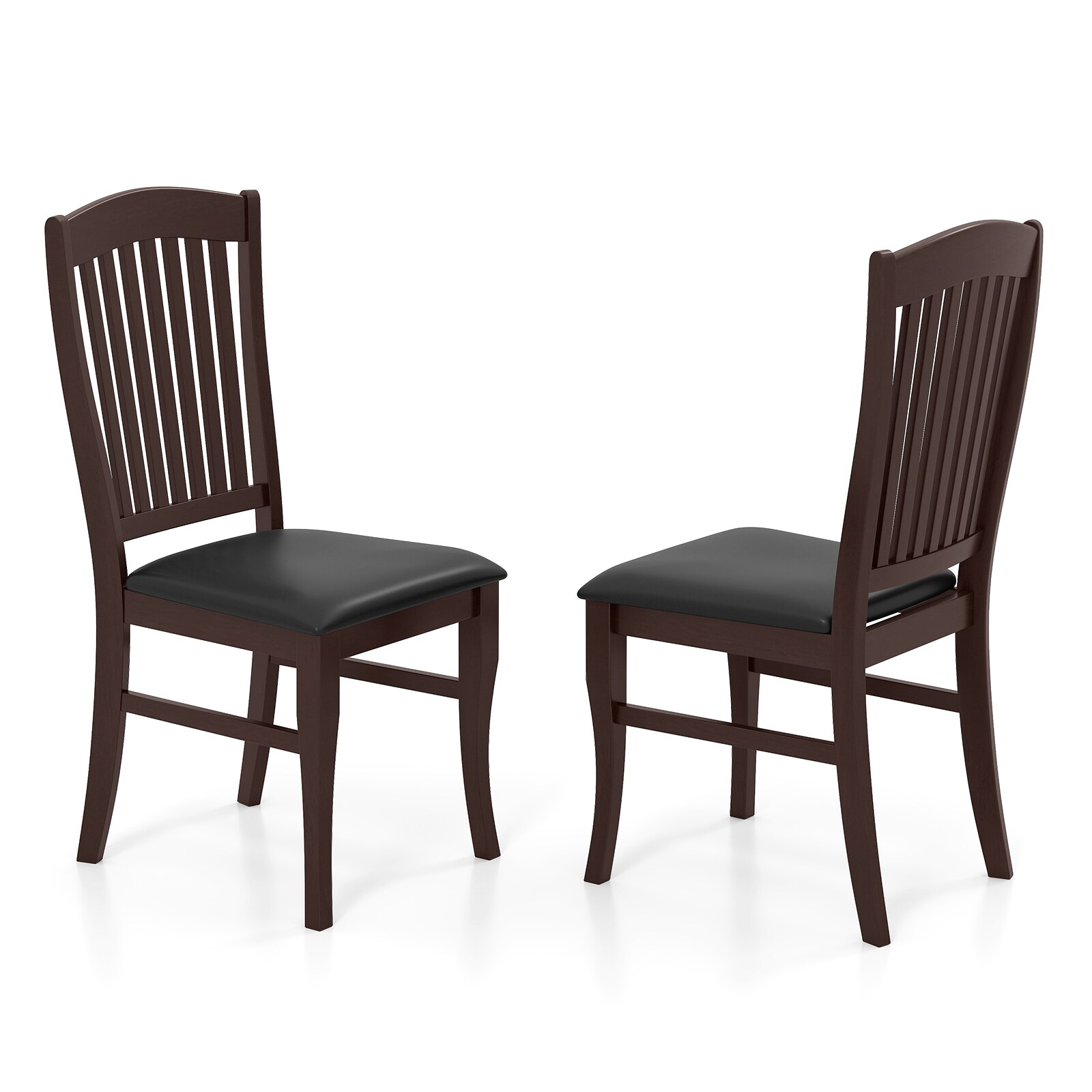 Gymax Modern Dining Chairs Set of 2 Armless Kitchen Chairs