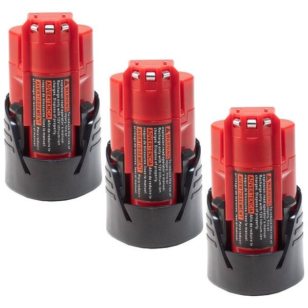 Shop Replacement For Milwaukee 12v Lithium Ion Battery M12 1500mah 3 Pack Free Shipping On Orders Over 45 Overstock 16914451