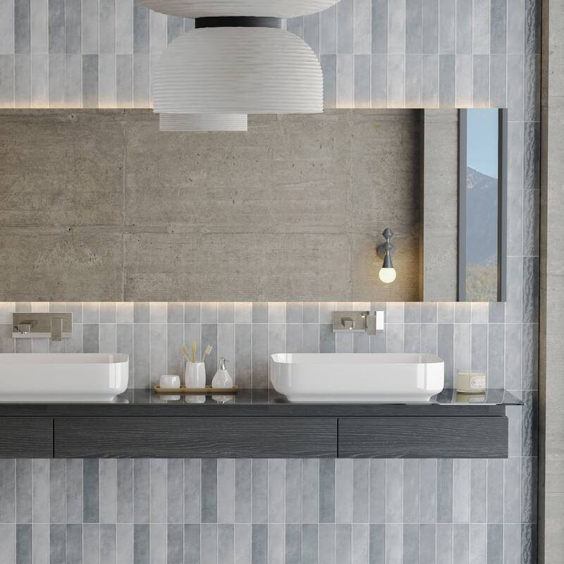Melanie 3" x 12" Zellige Subway Wall Tiles