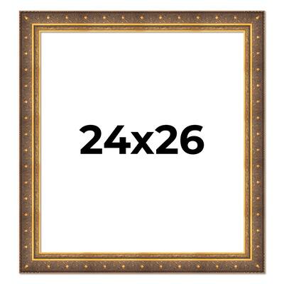 24x26 Frame Vintage Gold Solid Wood Picture Frame | 2.5 Inch Moulding
