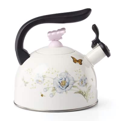 Lenox Butterfly Meadow Tea Kettle, Enamel 2.5-Quart